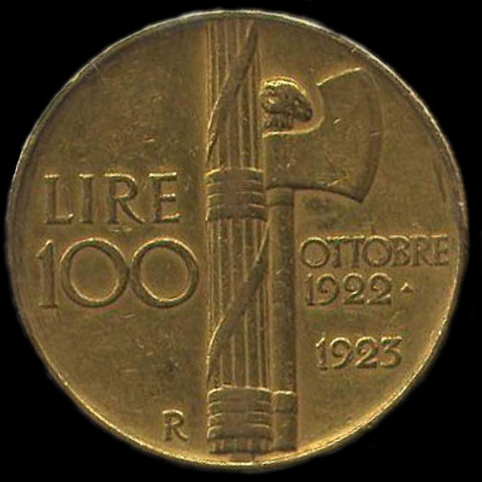 100 lire fascio Vittorio Emanuele III