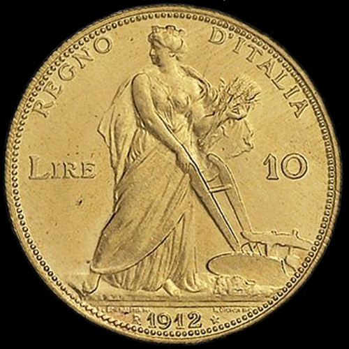 10 lire aratrice Vittorio Emanuele III