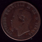 10 centesimi valore Vittorio Emanuele II