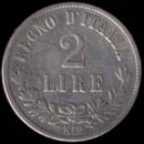 2 lire valor Vctor Manuel II