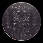 2 lek Albania Vctor Manuel III