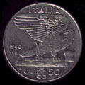 50 centesimi impero Vittorio Emanuele III