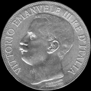 5 lire Cincuentenario Vctor Manuel III