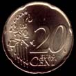 Gemeinsame Vorderseite der alten zwanzig Cent Euro-Mnze