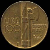 100 lire fasces Vtor Emanuel III