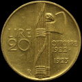 20 lire fasces Vtor Emanuel III