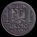 50 cents lek Albania Victor Emmanuel III